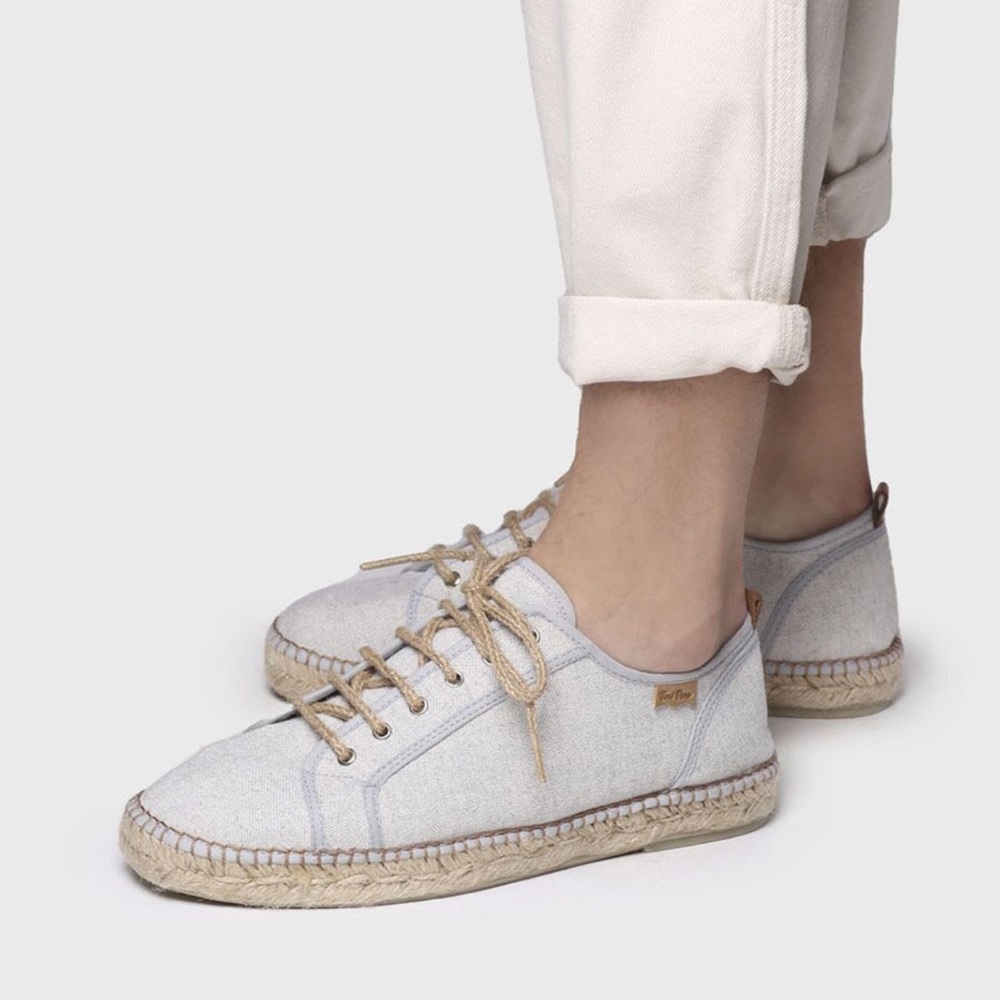 Toni Pons Men’s EU 43 / US 10 Espadrille Laces Light Gray Dante